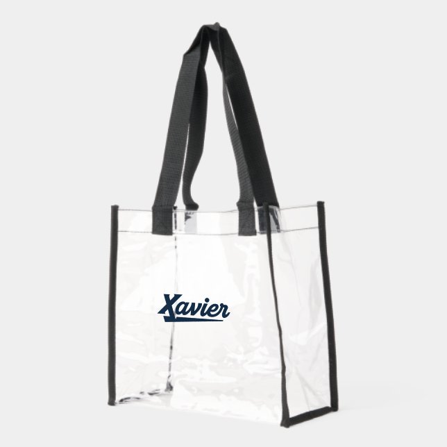 Xavier University Script Clear Tote Bag (Left)