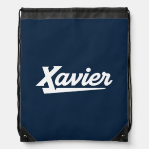 Xavier University Script Drawstring Bag