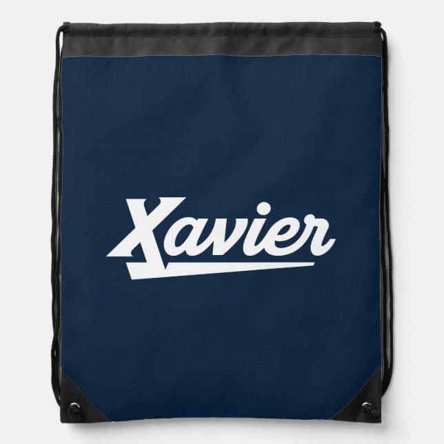 Xavier University Script Drawstring Bag (Front)