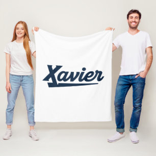 Xavier University Script Fleece Blanket