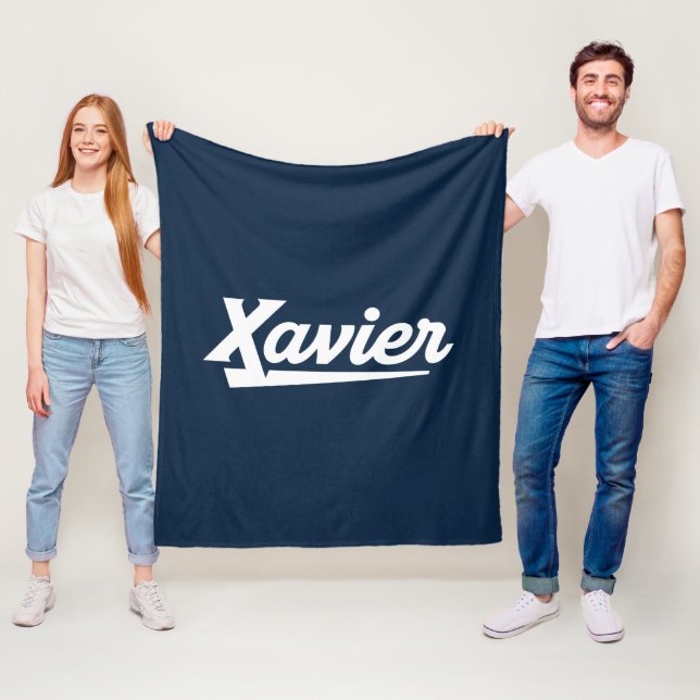 Xavier University Script Fleece Blanket (In Situ)