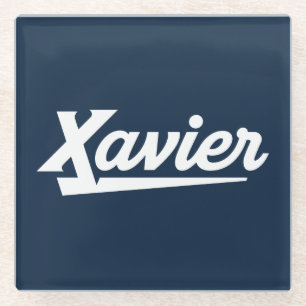 Xavier University Script Glass Coaster