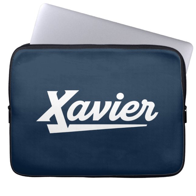 Xavier University Script Laptop Sleeve (Front)