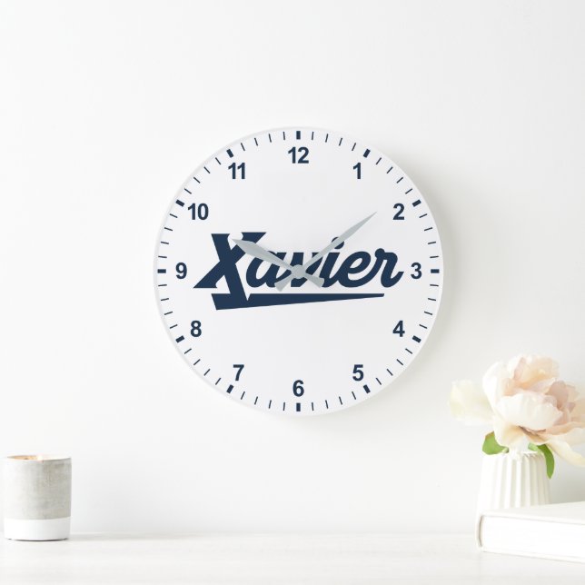 Xavier University Script Large Clock (Home)