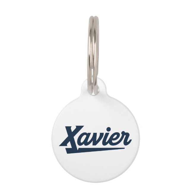 Xavier University Script Pet ID Tag (Front)