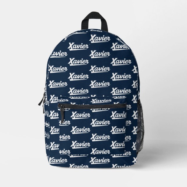 Xavier University Script Printed Backpack (Front)