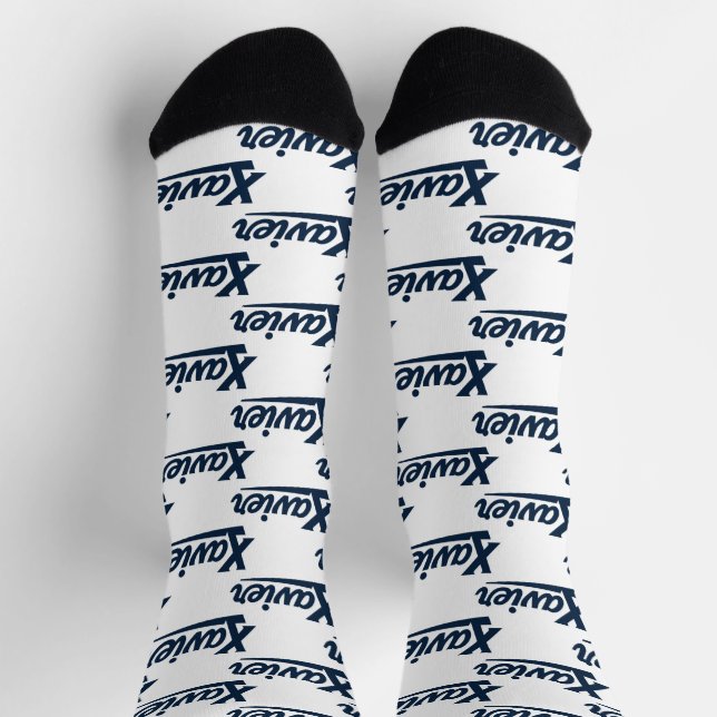 Xavier University Script Socks (Top)