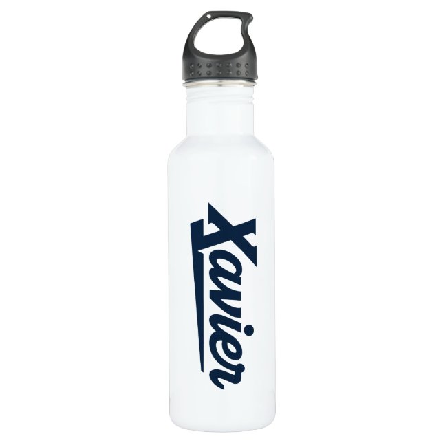 Xavier University Script Stainless Steel Water Bottle (Front)