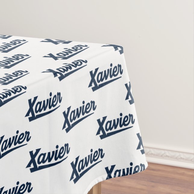 Xavier University Script Tablecloth (In Situ)