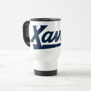 Xavier University Script Travel Mug