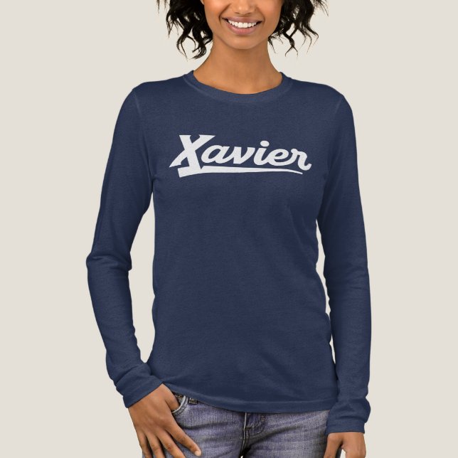 Xavier University Script Tri-Blend Shirt (Front)