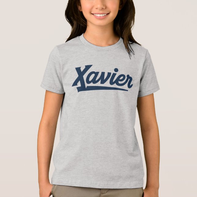 Xavier University Script Tri-Blend Shirt (Front)