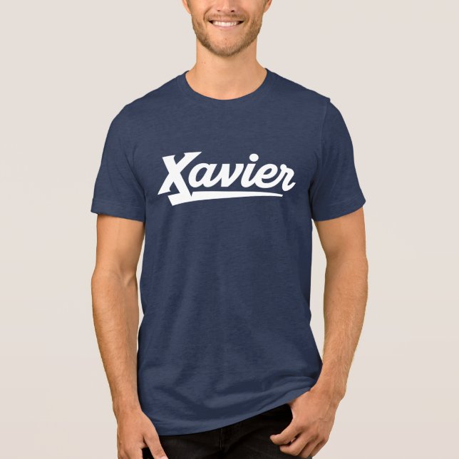 Xavier University Script Tri-Blend Shirt (Front)