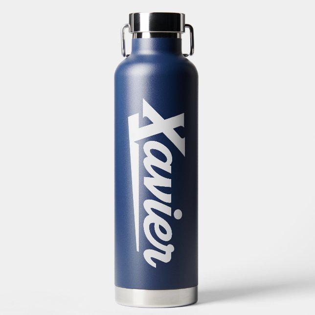 Xavier University Script Water Bottle (Front)