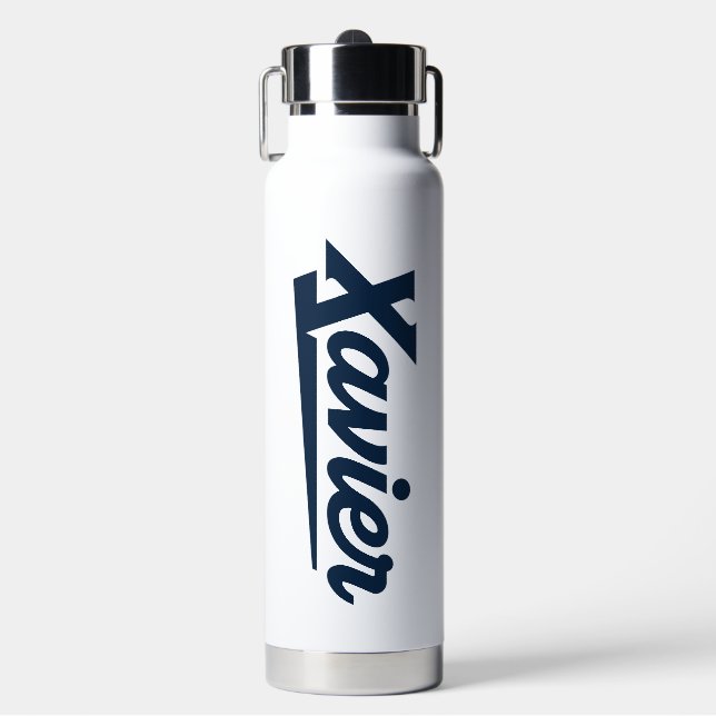 Xavier University Script Water Bottle (Front)