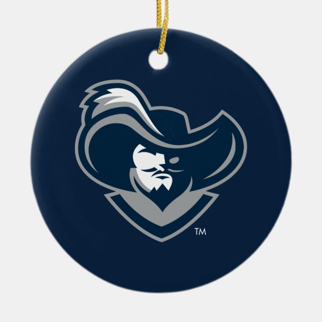 Xavier University Secondary Mark Ceramic Ornament (Front)