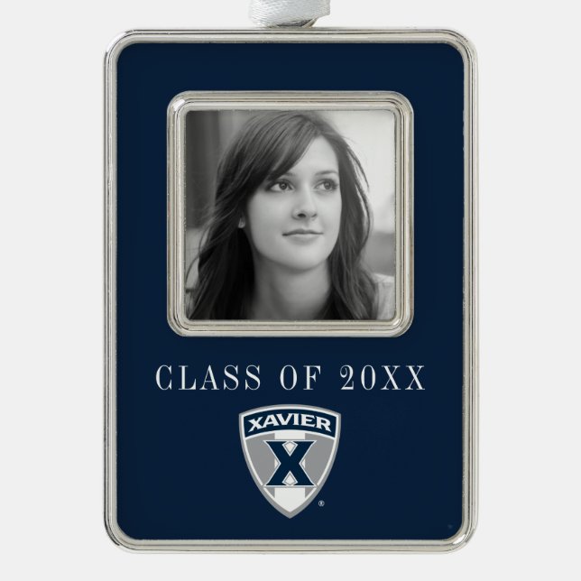 Xavier University Shield Christmas Ornament (Front)