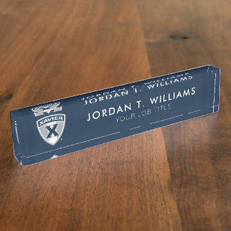 Xavier University Shield Desk Name Plate