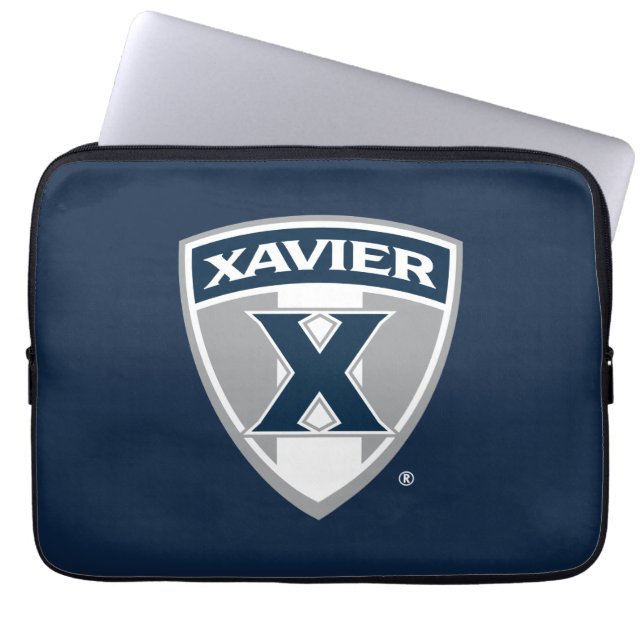 Xavier University Shield Laptop Sleeve (Front)