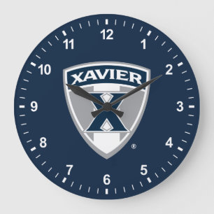 Xavier University Shield Large Clock