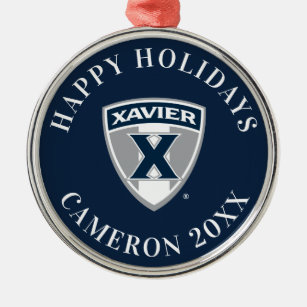 Xavier University Shield Metal Ornament
