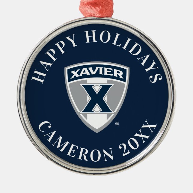 Xavier University Shield Metal Ornament (Front)