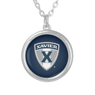 Xavier University Shield Silver Plated Necklace
