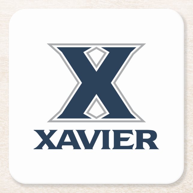Xavier University Square Paper Coaster (Front)