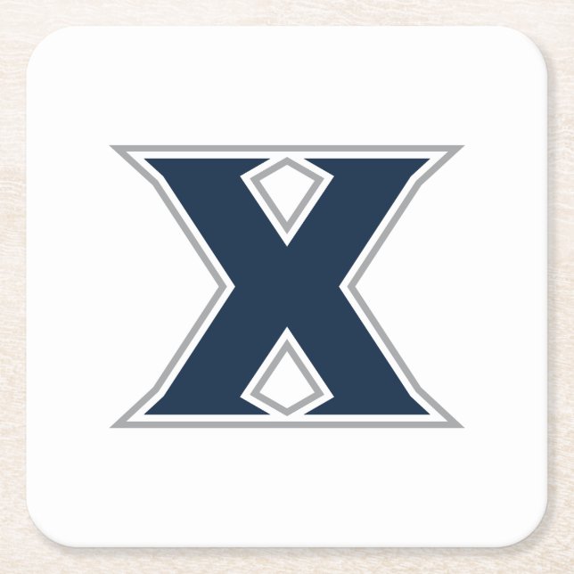 Xavier University Square Paper Coaster (Front)