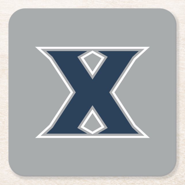 Xavier University Square Paper Coaster (Front)