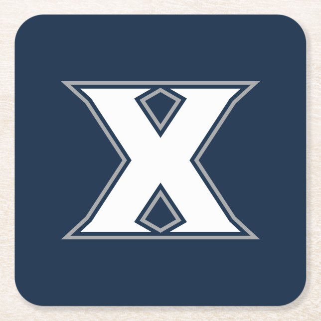 Xavier University Square Paper Coaster (Front)