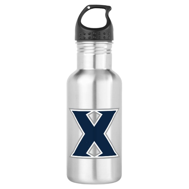 Xavier University Stainless Steel Water Bottle (Front)