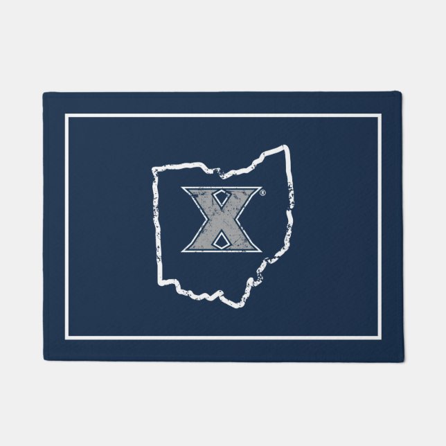 Xavier University State Love Doormat (Front)