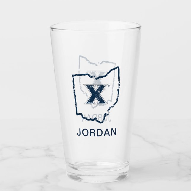 Xavier University State Love Glass (Front)
