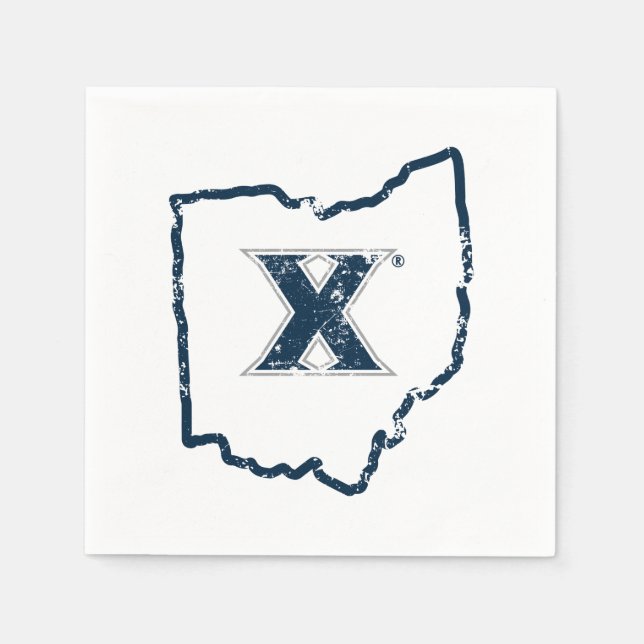 Xavier University State Love Napkins (Front)