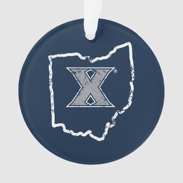Xavier University State Love Ornament (Front)