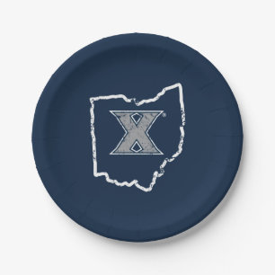 Xavier University State Love Paper Plates