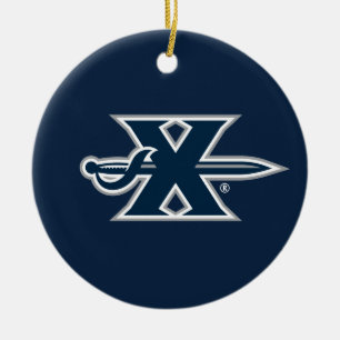 Xavier University Sword Logo Ceramic Ornament