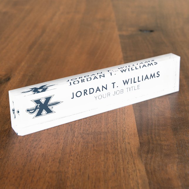Xavier University Sword Logo Desk Name Plate (Side)