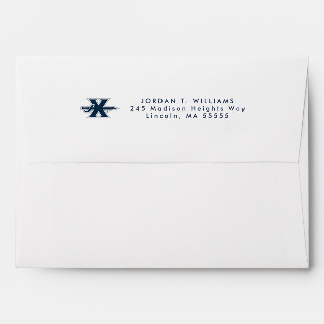 Xavier University Sword Logo Envelope (Back (Top Flap))