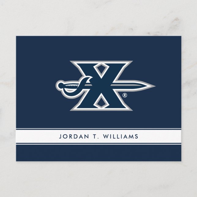 Xavier University Sword Logo Invitation Postcard (Front)