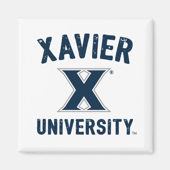 Xavier University Vintage Magnet (Front)
