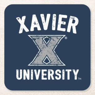 Xavier University Vintage Square Paper Coaster