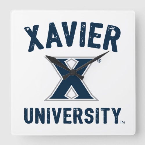 Xavier University Vintage Square Wall Clock