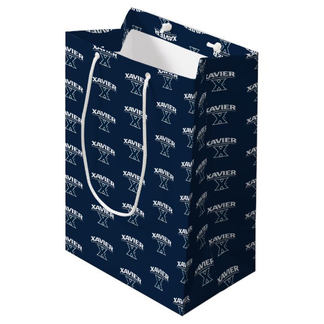 Xavier University X Medium Gift Bag (Front Angled)