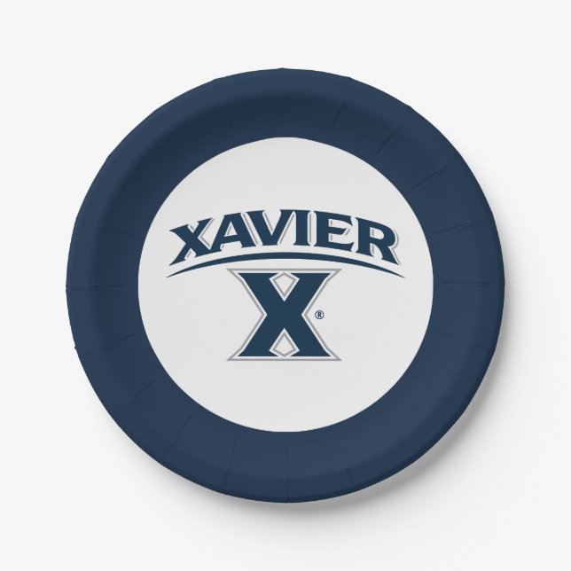 Xavier University X Paper Plates (Front)