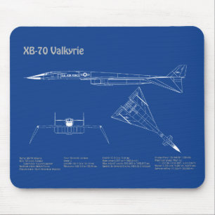 XB-70 Valkyrie - Airplane Blueprint Plans AD Mouse Pad