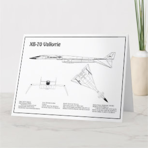 XB-70 Valkyrie - Airplane Blueprint Plans BD Thank You Card