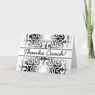 XC Cross Country Coach Letterpress Thank You Card