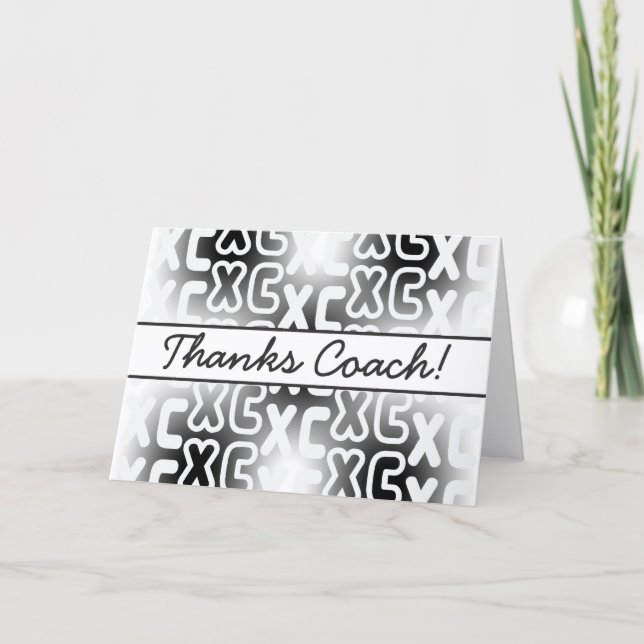 XC Cross Country Coach Thank You Card (Front)